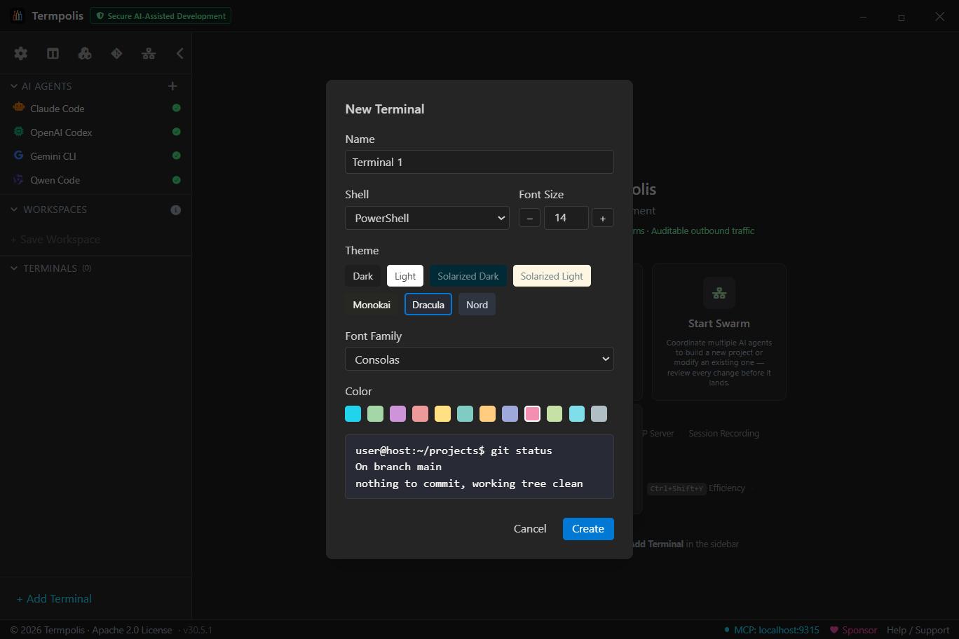 Themes picker.